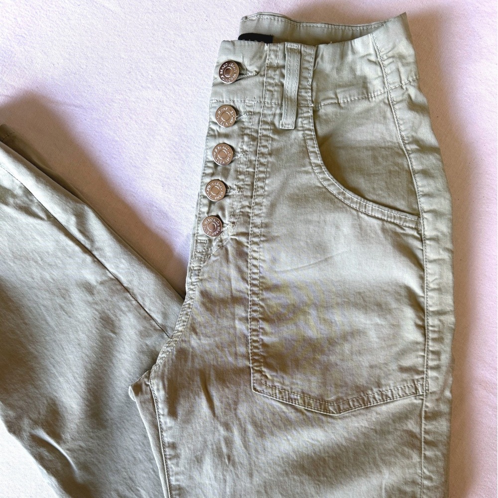 Veronica Beard Arya High Rise Straight Cargo Pants $298 Sage Green Sz 24/00